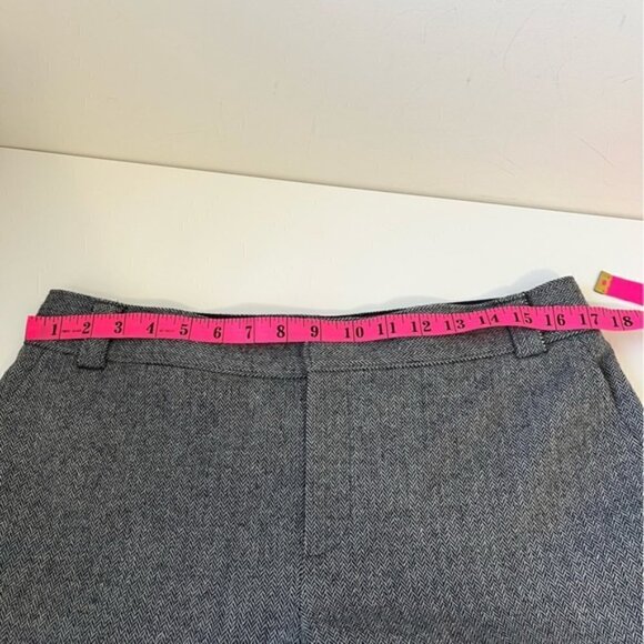 CLUB MONACO HERRINGBONE WOOL FLARE PANT SIZE 10 - Picture 9 of 11